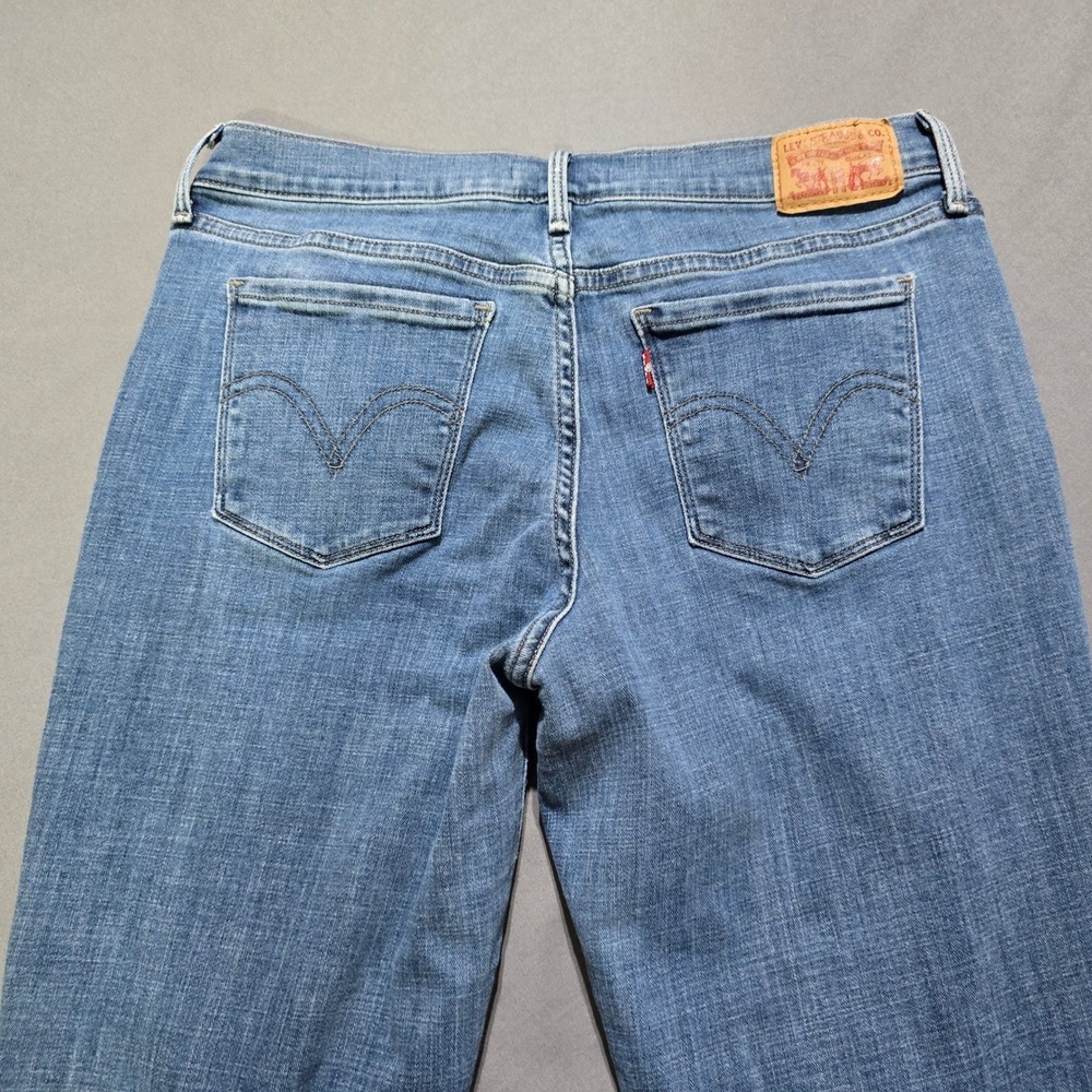 Levi's 505‎ Straight Jeans Womens 30 Blue Floral Embroidered Medium Wash Denim - Picture 8 of 11